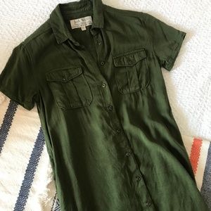 Jack Wills Green Shirtdress